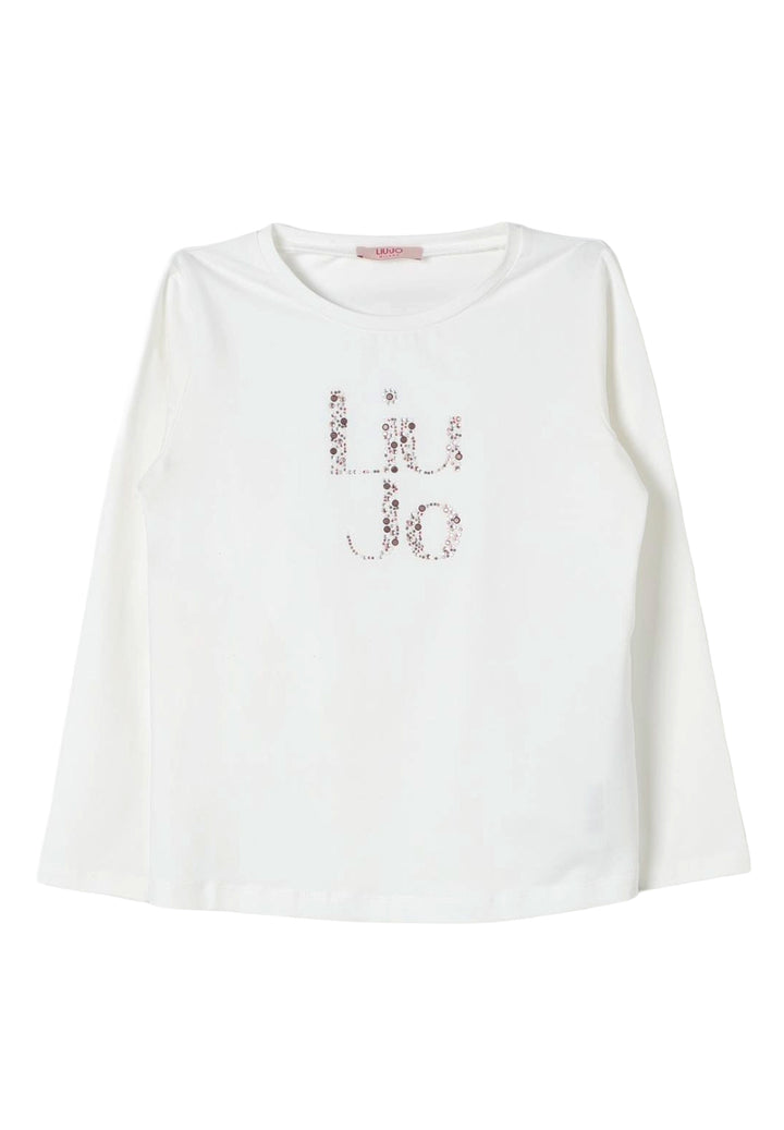 T-shirt crema per bambina