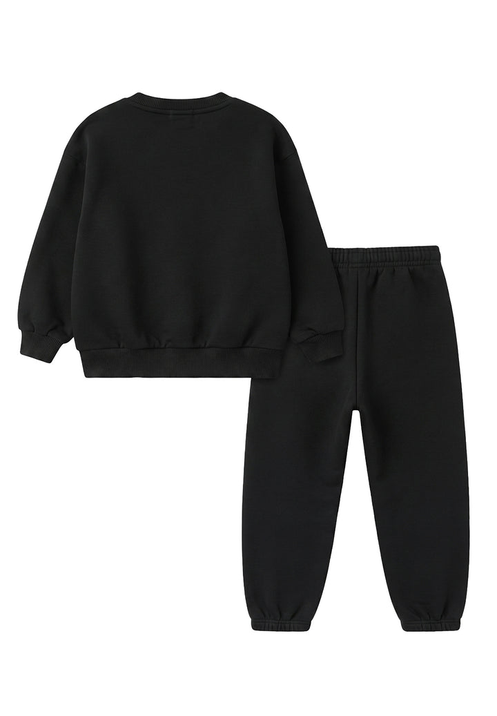 Completo felpa nero per bambino