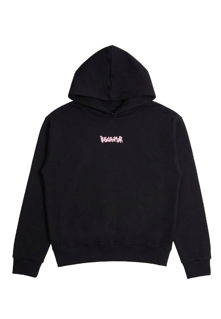 Felpa cappuccio nera per bambina