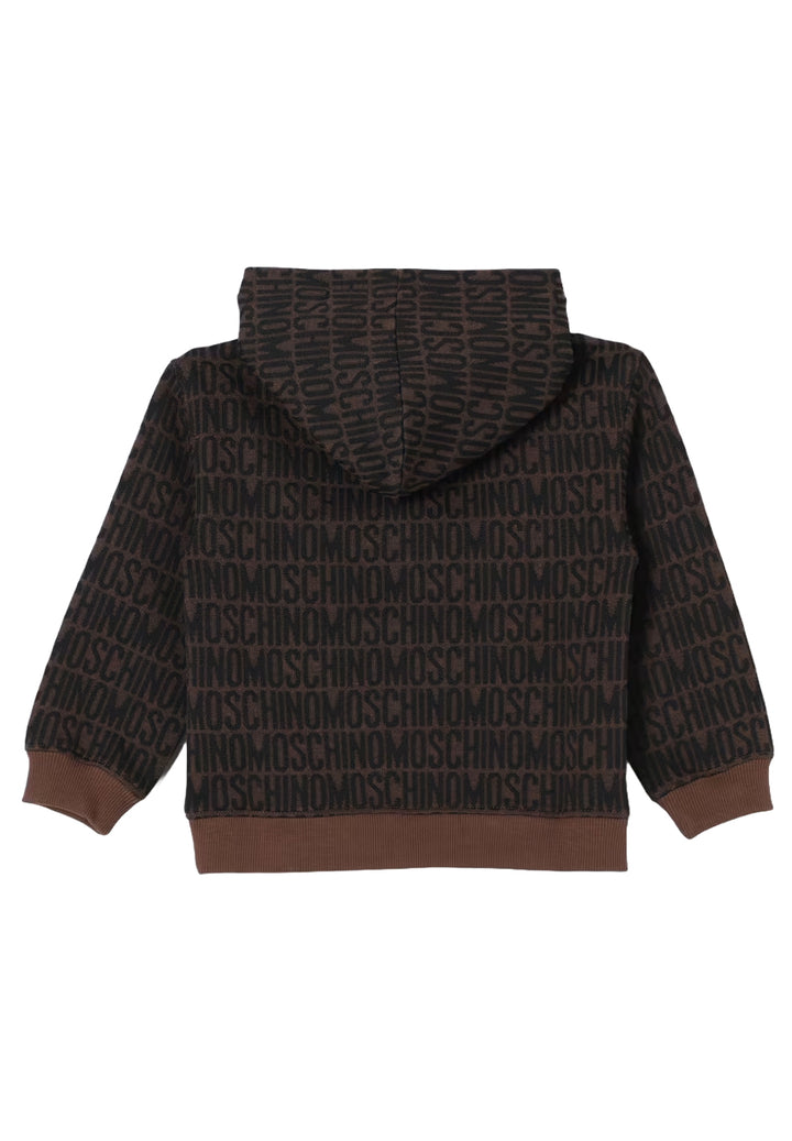 Felpa cappuccio marrone per bambino