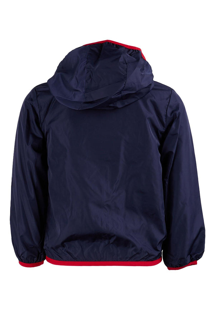Giubbino reversibile blu-rosso per neonato