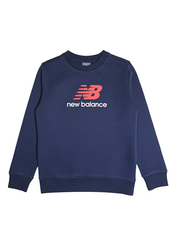 Felpa girocollo blu navy per bambino