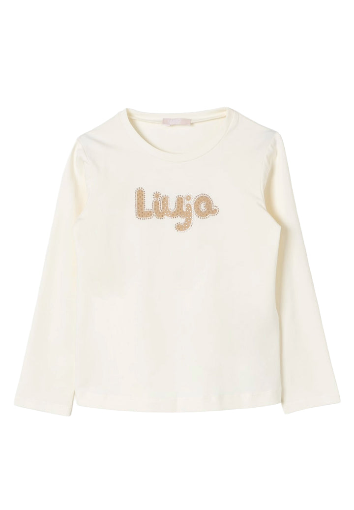 T-shirt crema per bambina