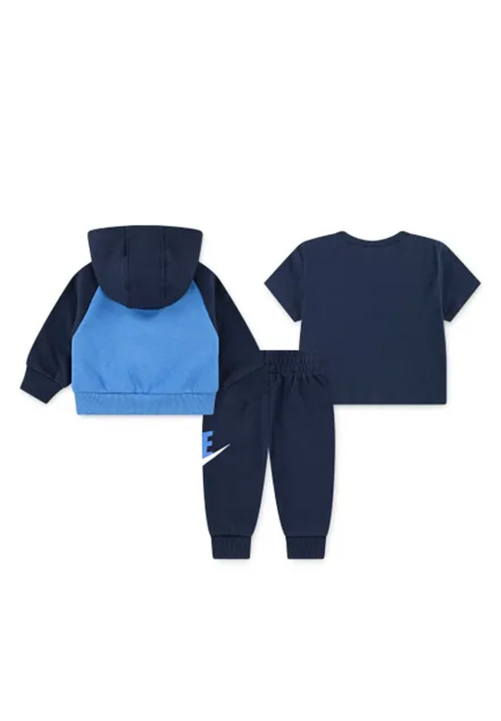 Completo 3 pezzi blu per neonato
