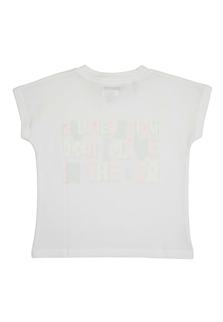 T-shirt bianca per bambina