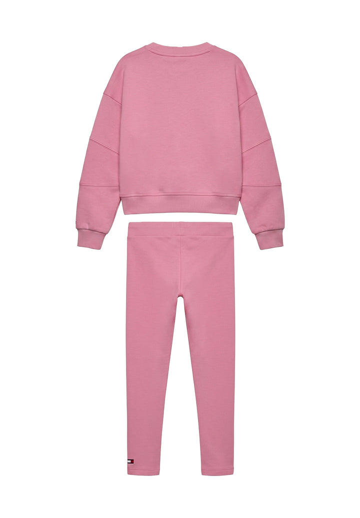 Completo felpa rosa per bambina