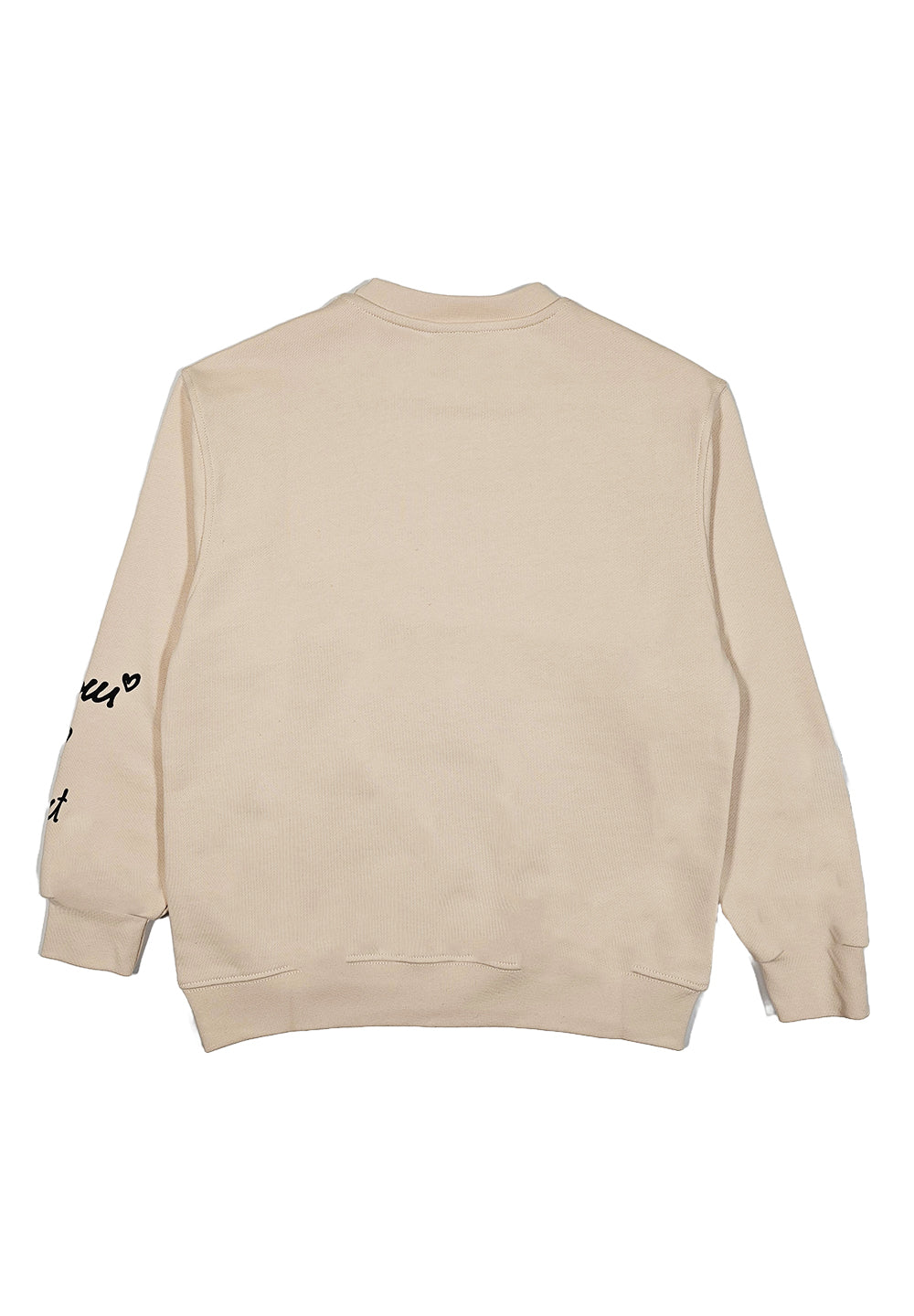 Sweat-shirt ras du cou crème pour fille