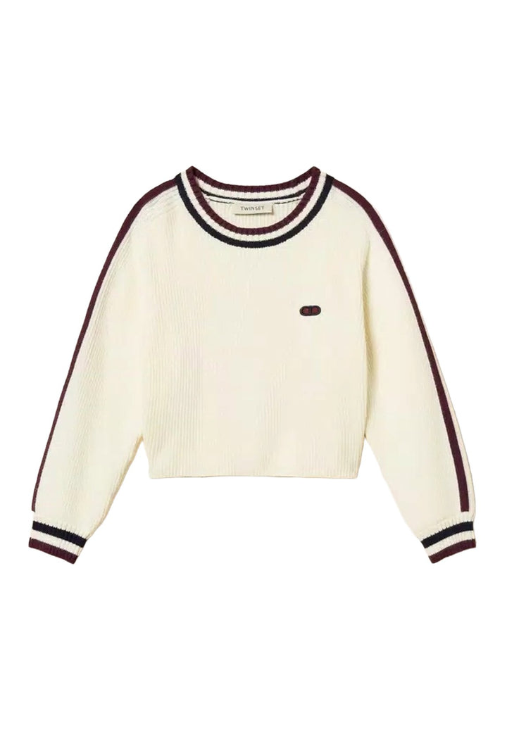 Maglione panna per bambina