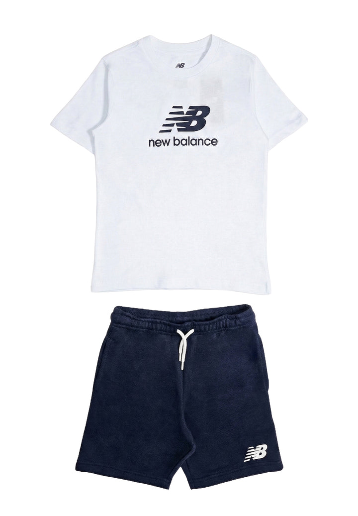 Completo bianco-blu per bambino