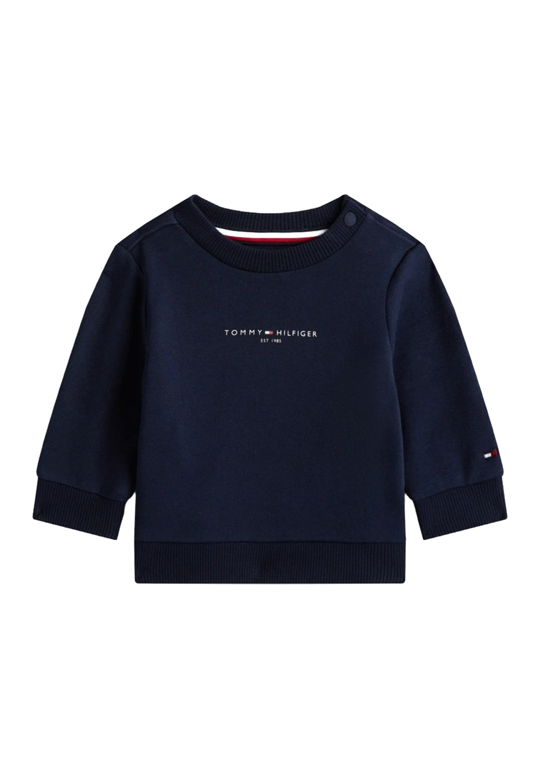 Felpa girocollo blu navy per neonato