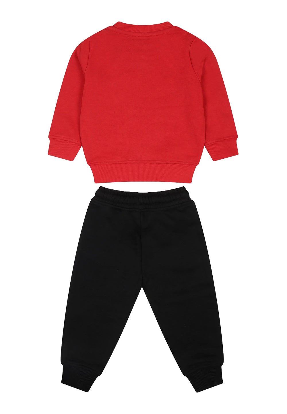 Completo felpa rosso-nero per neonato