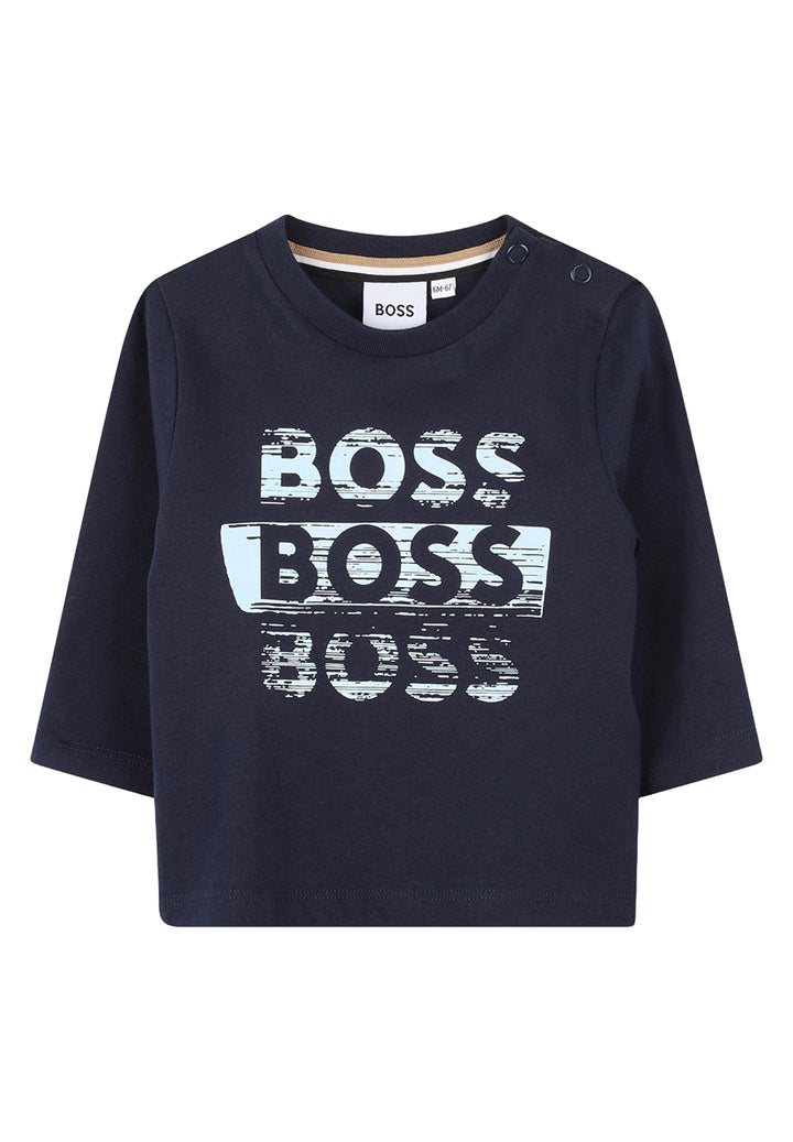 T-shirt blu navy per neonato