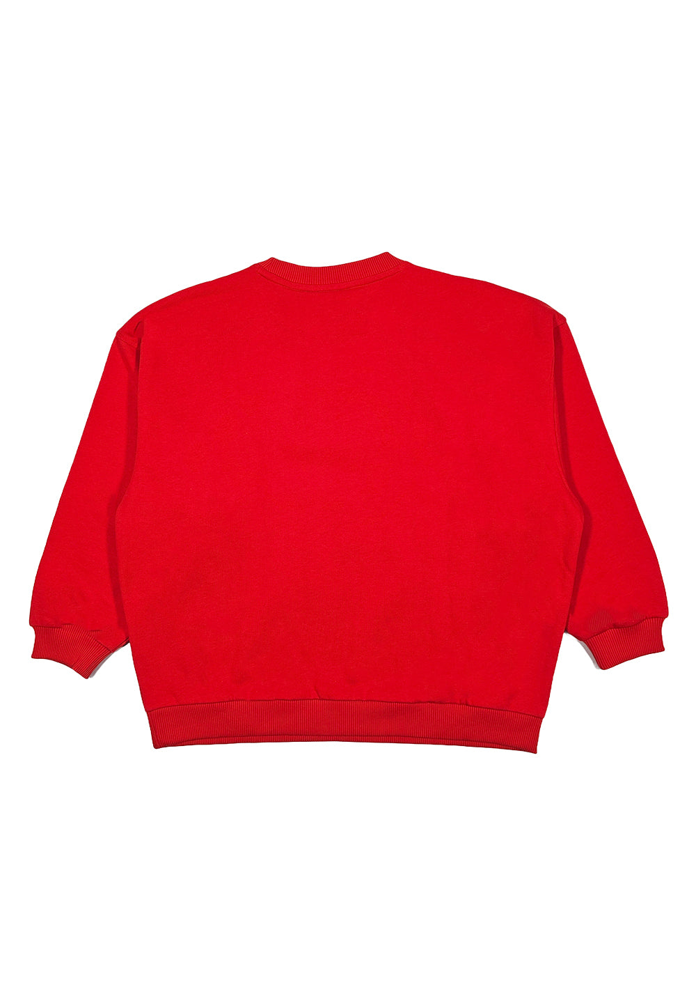 Felpa girocollo rossa per bambina
