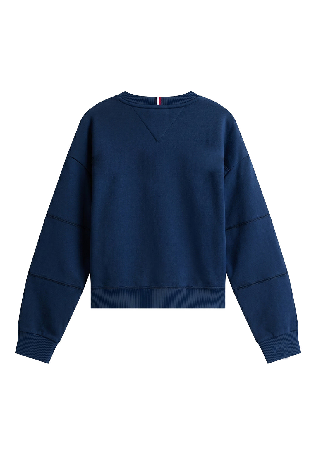 Felpa girocollo blu navy per bambina