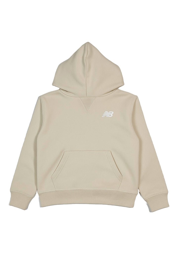 Felpa cappuccio beige per bambina