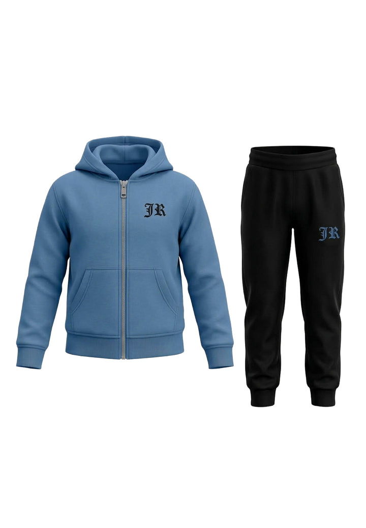 Completo felpa avion-nero per bambino
