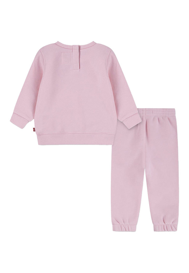 Completo felpa rosa per neonata