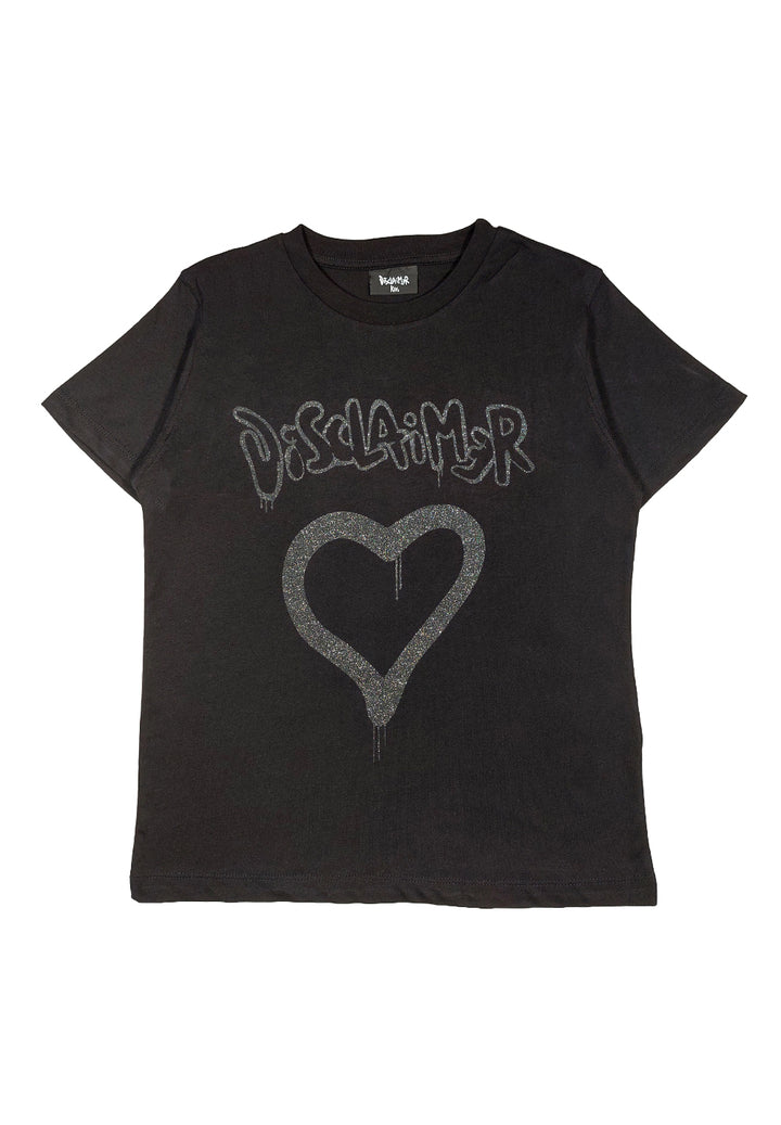 T-shirt nera per bambina