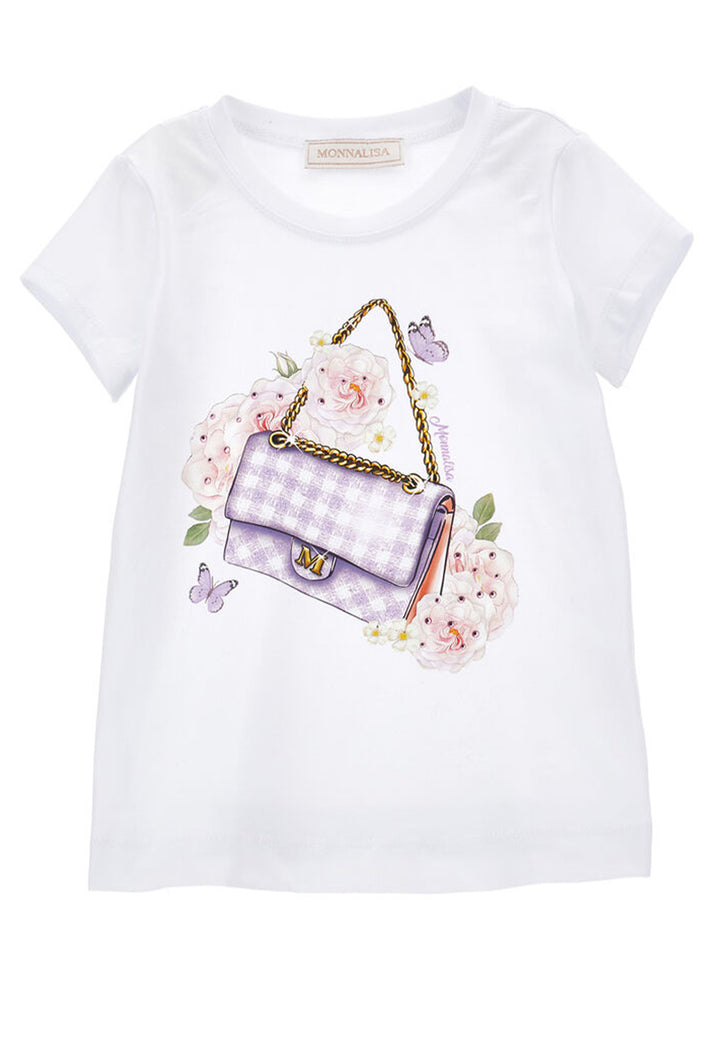 T-shirt bianca per bambina