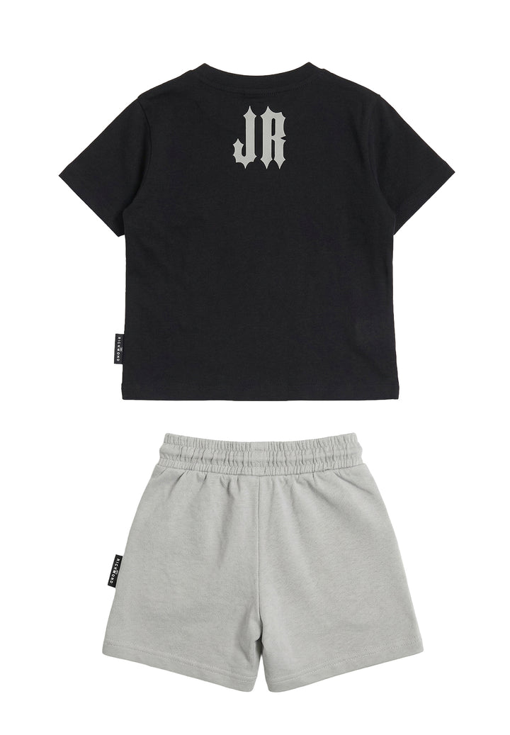 Completo nero-grigio per bambino