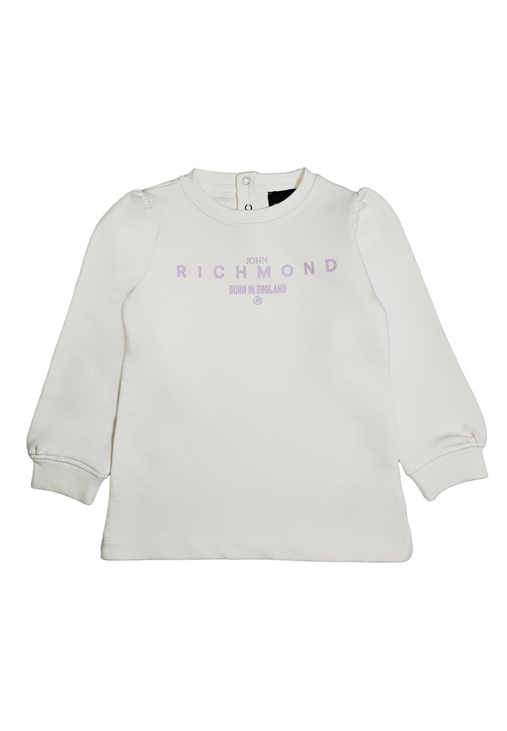 Vestito felpa bianco per neonata