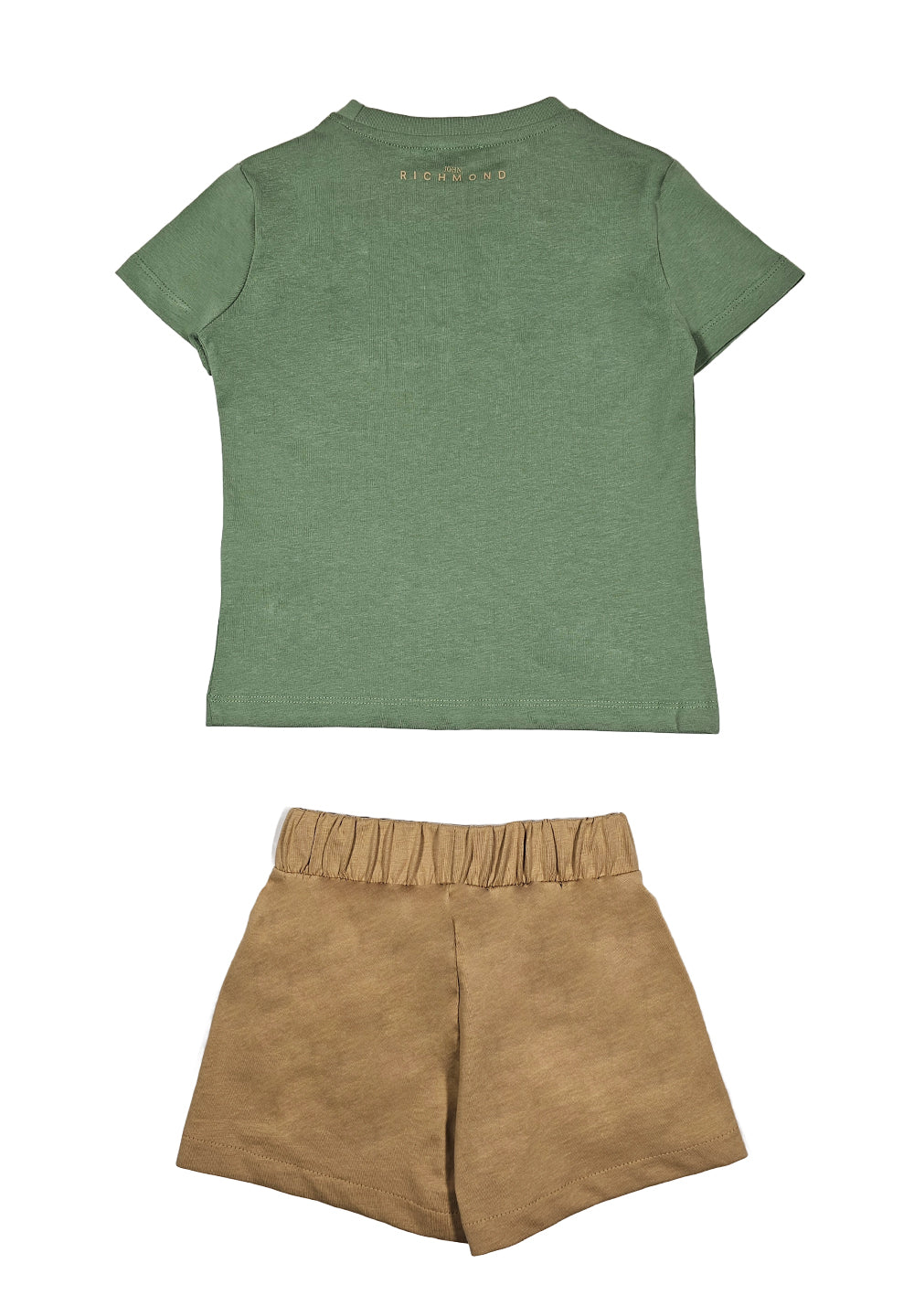 Completo verde-beige per bambina