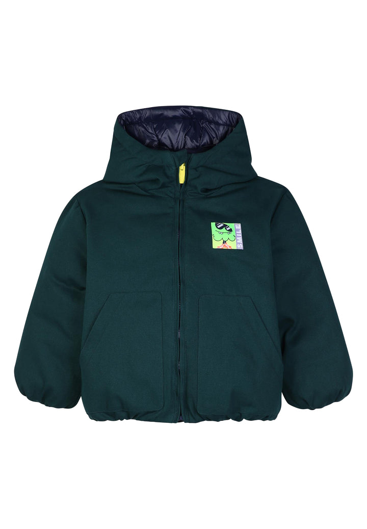 Giubbotto reversibile verde-blu per bambino
