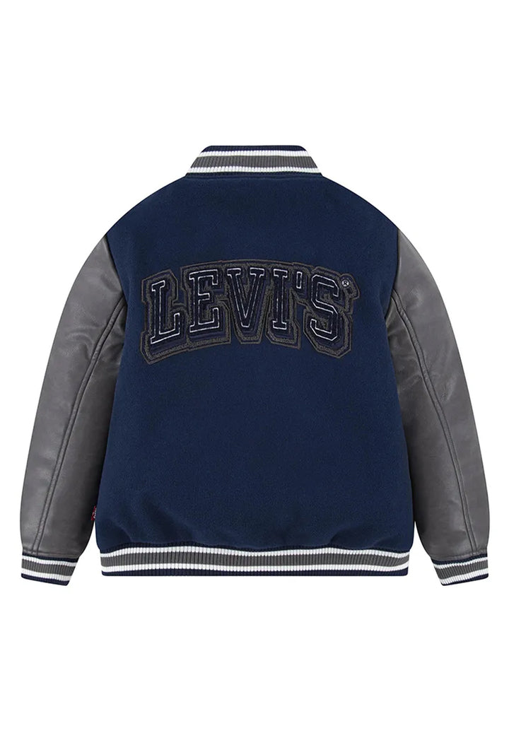 Bomber blu-grigio per bambino