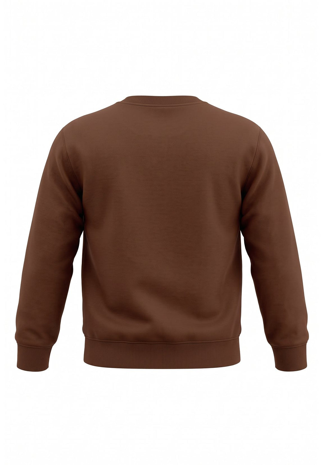 Felpa girocollo marrone scuro unisex