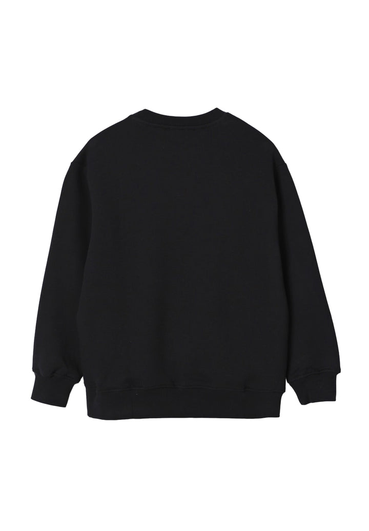 Felpa girocollo nera unisex