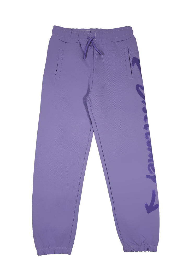Pantalone felpa lilla per bambina