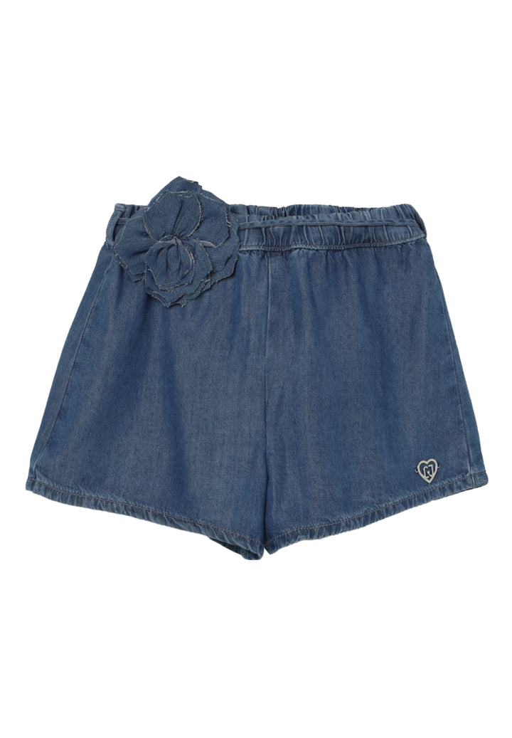 Short blu denim per bambina