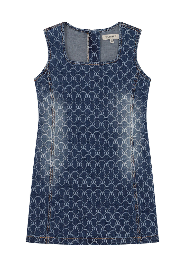 Vestito blu denim per bambina