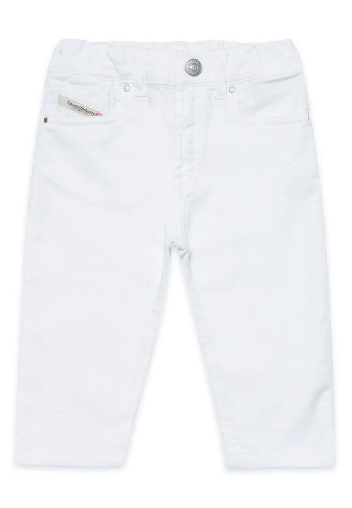 Jeans bianco denim per neonato