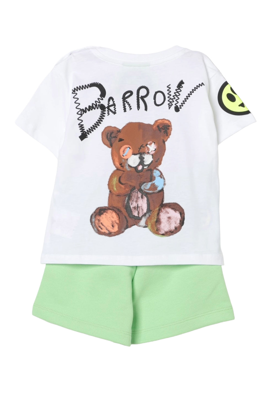 Completo bianco-verde per neonata