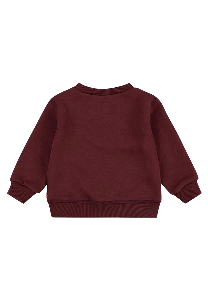 Felpa girocollo bordeaux per neonato