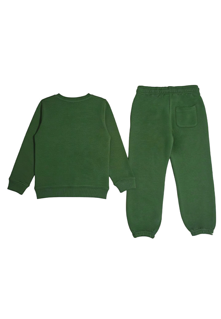 Completo felpa verde per neonato