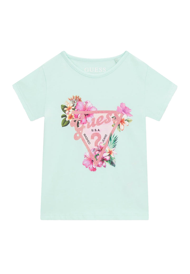 T-shirt verde per bambina