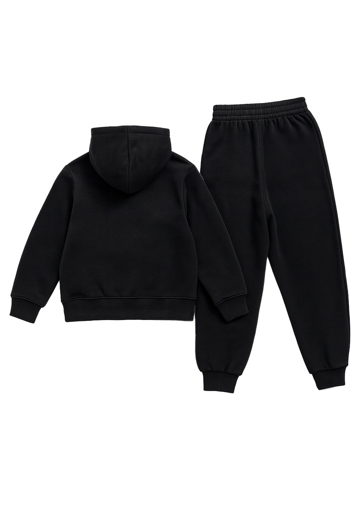 Completo felpa nero per bambino