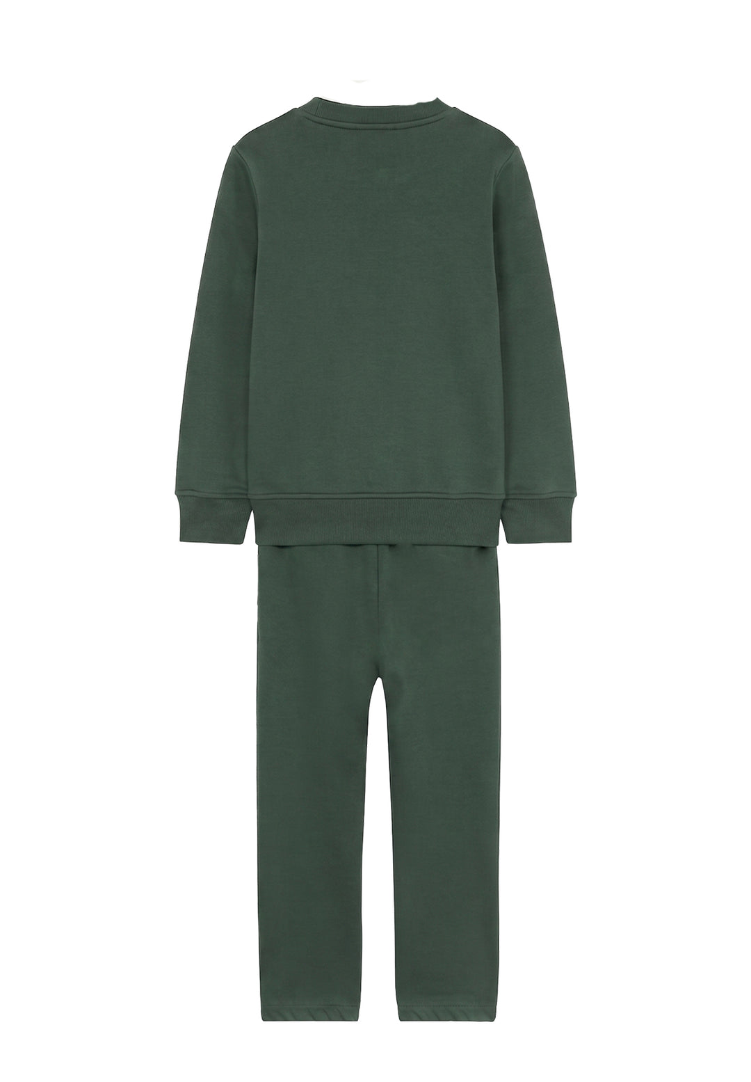 Completo felpa verde per bambino