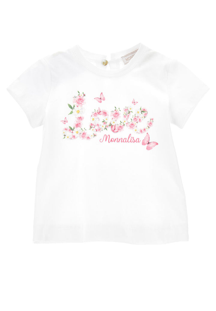 T-shirt bianca per neonata