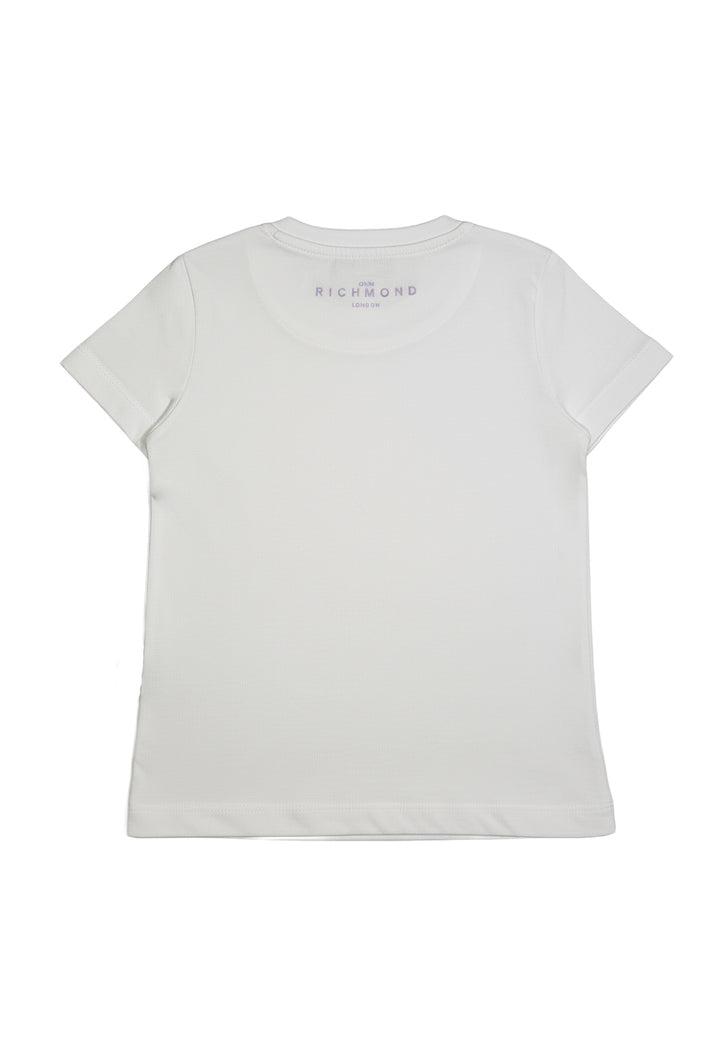T-shirt bianca per neonata
