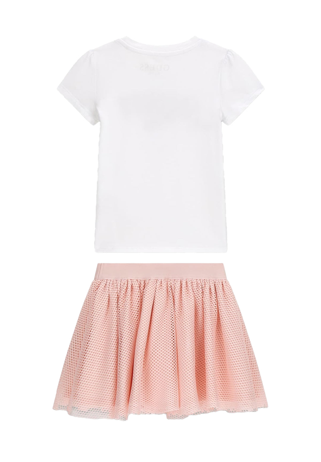 Completo bianco-rosa per bambina