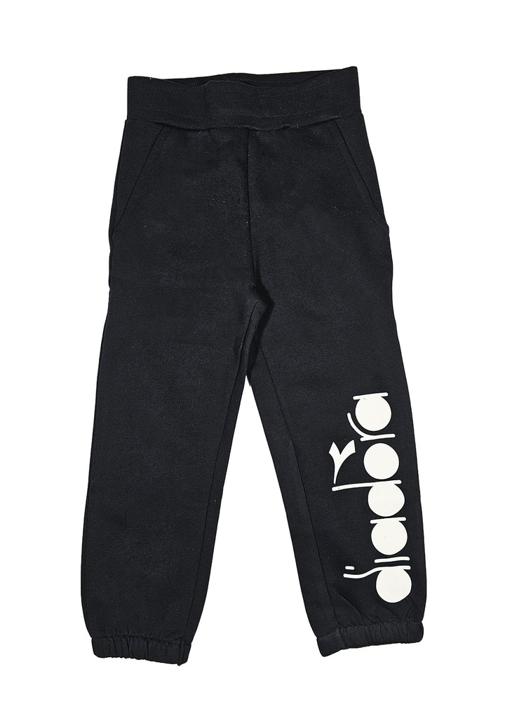 Black fleece trousers for boy