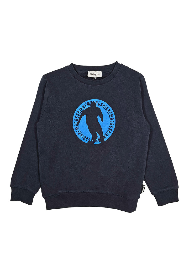 Blaues Sweatshirt mit Rundhalsausschnitt für Jungen