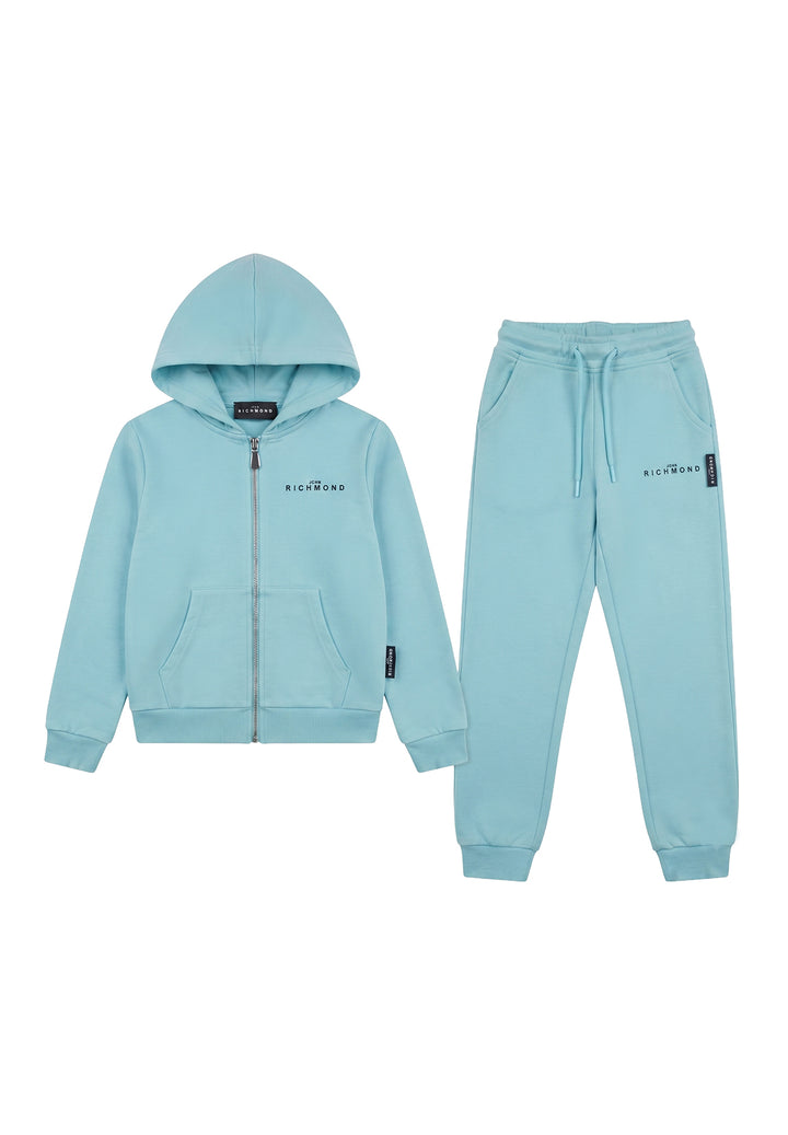 Completo felpa celeste per neonato