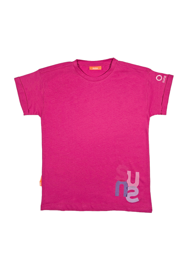 Fuchsia-T-Shirt für Mädchen