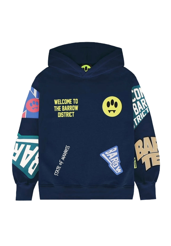 Felpa cappuccio blu per bambino
