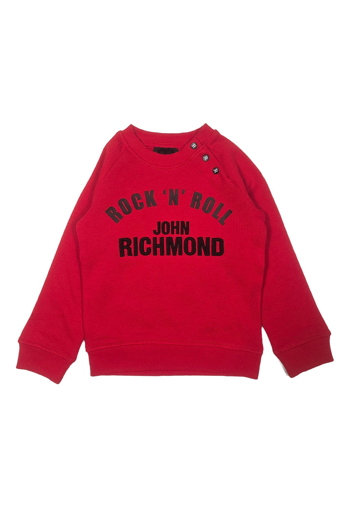 Red crewneck sweatshirt for newborn