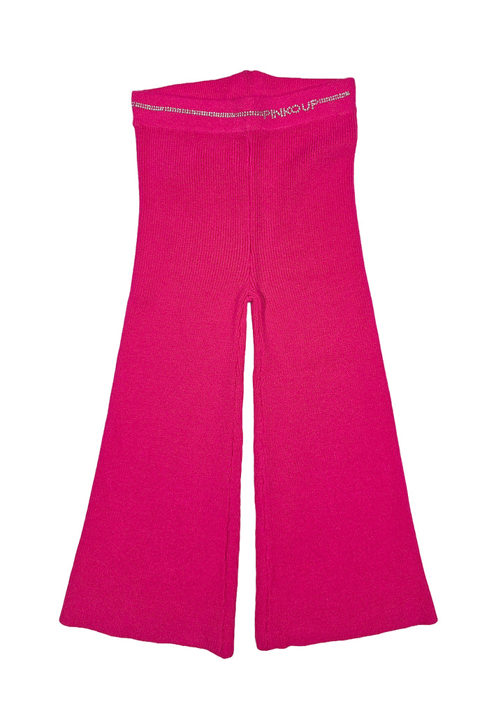 Leggings maglia fuxia per bambina